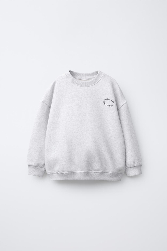 ZARA БАЗОВАЯ ТОЛСТОВКА, СЕРЫЙ МЕЛАНЖ