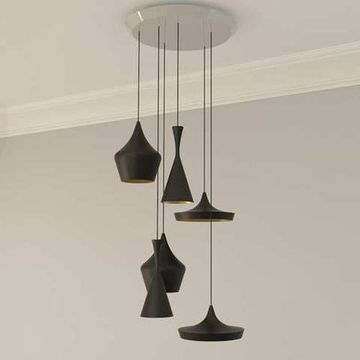 Tom Dixon Beat Lights 6 chandelier