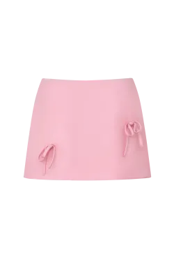 Юбка мини (И сбоку бантик), розовая