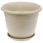Кашпо РЯБИНА D250мм 5л с поддоном латте