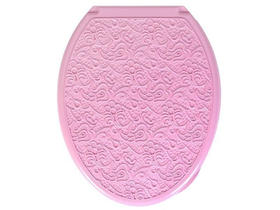 Сиденье для унитаза "Ажур" розовое