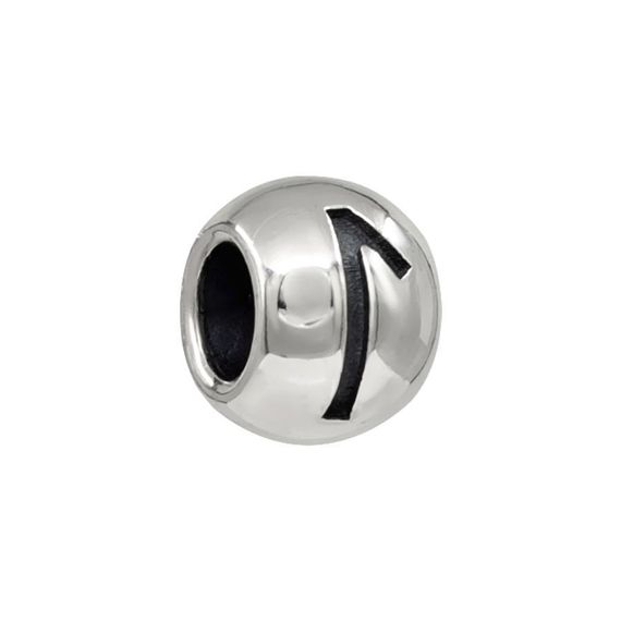 Шарм с руной Лагуз - подвеска из серебра 925 пробы скандинавский оберег, вид полубоком