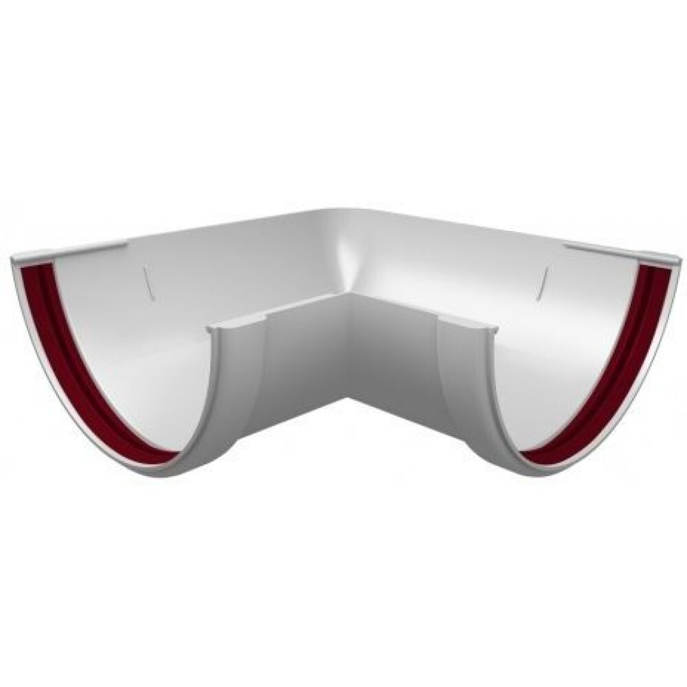 Угол желоба 90гр. универсальный ПВХ Grand Line Стандарт, белый