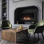 Каминокомплект:Биокамин Firelight BFP/W-110+Набор керамических камней М, белые