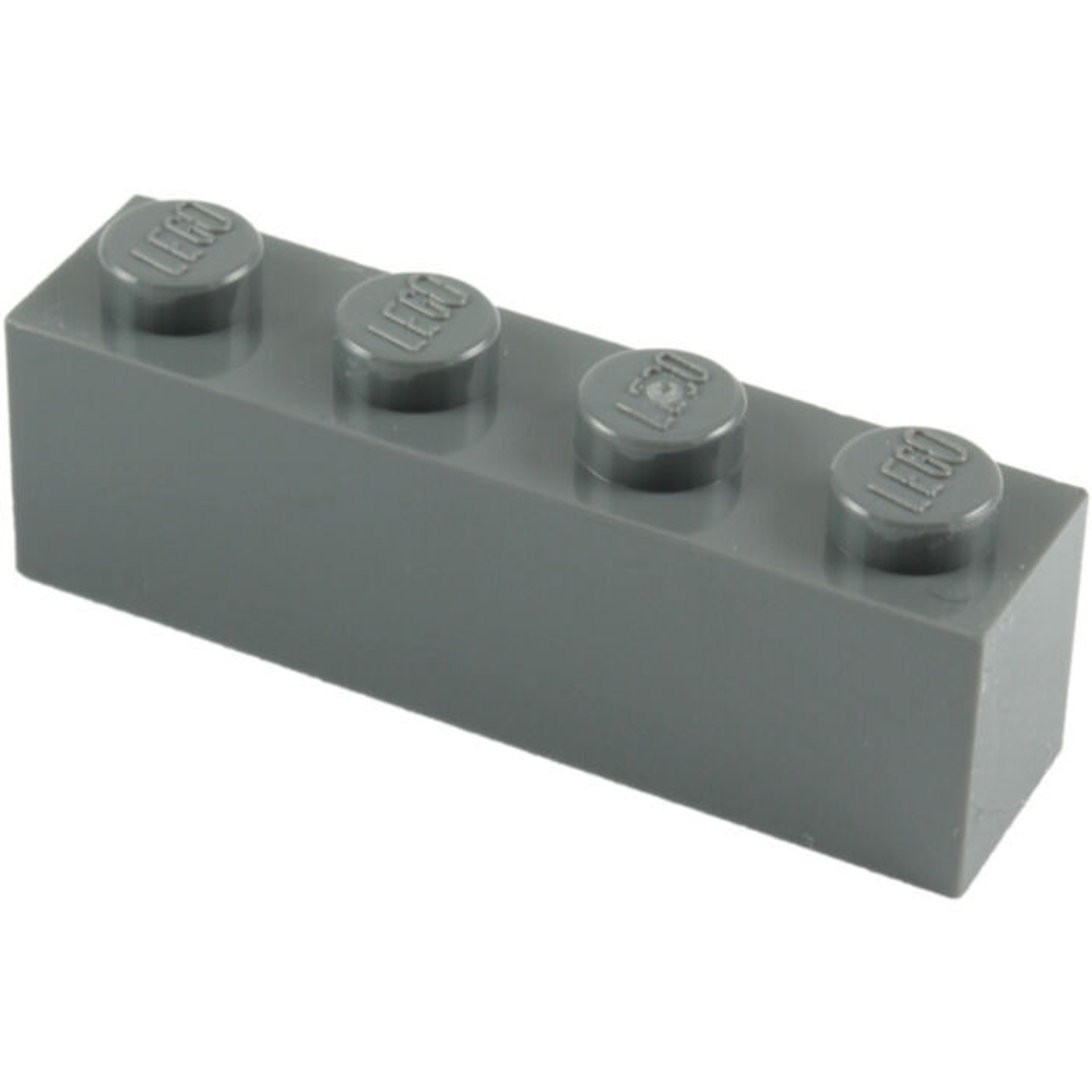 Lego Кирпич 1x4 (темно-серый) 4211103