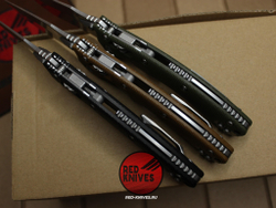 Нож Microtech Amphibian G10 - песочная рукоять G10, клинок стоунвош RK/459