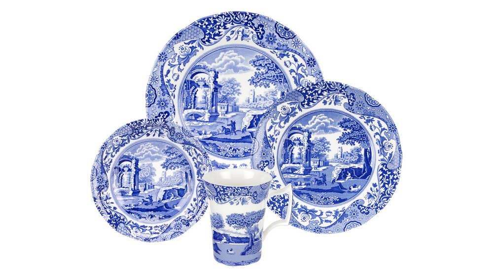 Сервиз чайно-столовый на 4 персоны 16 предметов Spode Голубая Италия