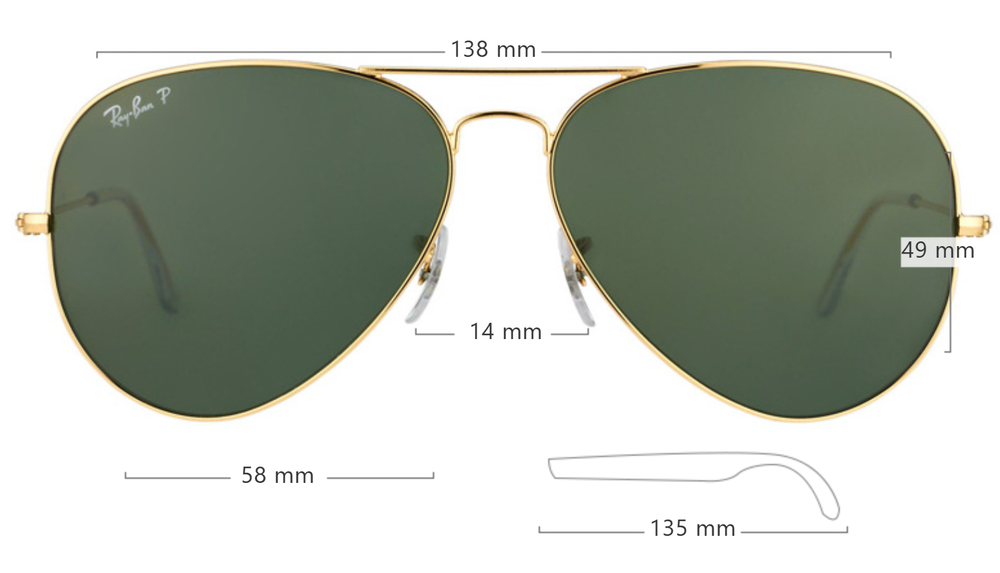 Ray Ban Aviator RB 3025 001/58 / 62 мм