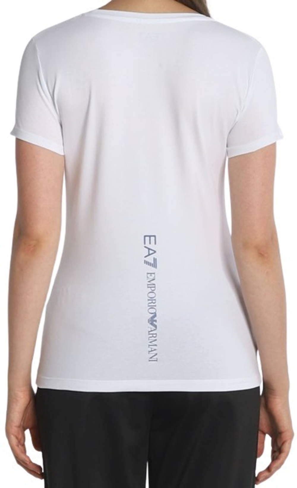 Женская теннисная футболка EA7 Woman Jersey T-Shirt - белый
