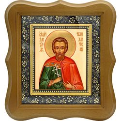 Александр Каталитский (Калитский) мученик, кузнец. Икона на холсте.