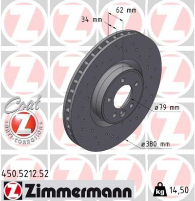 ZIMMERMANN - 450521252-ZIM - Brake Disc