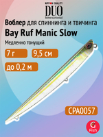 Воблер для рыбалки DUO Bay Ruf Manic Slow 155, CCC0190 Mat Pop Chart, 155 мм, 20 г, тонущий, стикбейт
