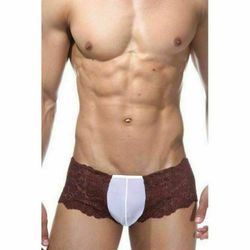 Мужские трусы хипсы коричневые кружевные La Blinque LB15215