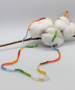 Уникальное плетеное колье из бисера by A.S.