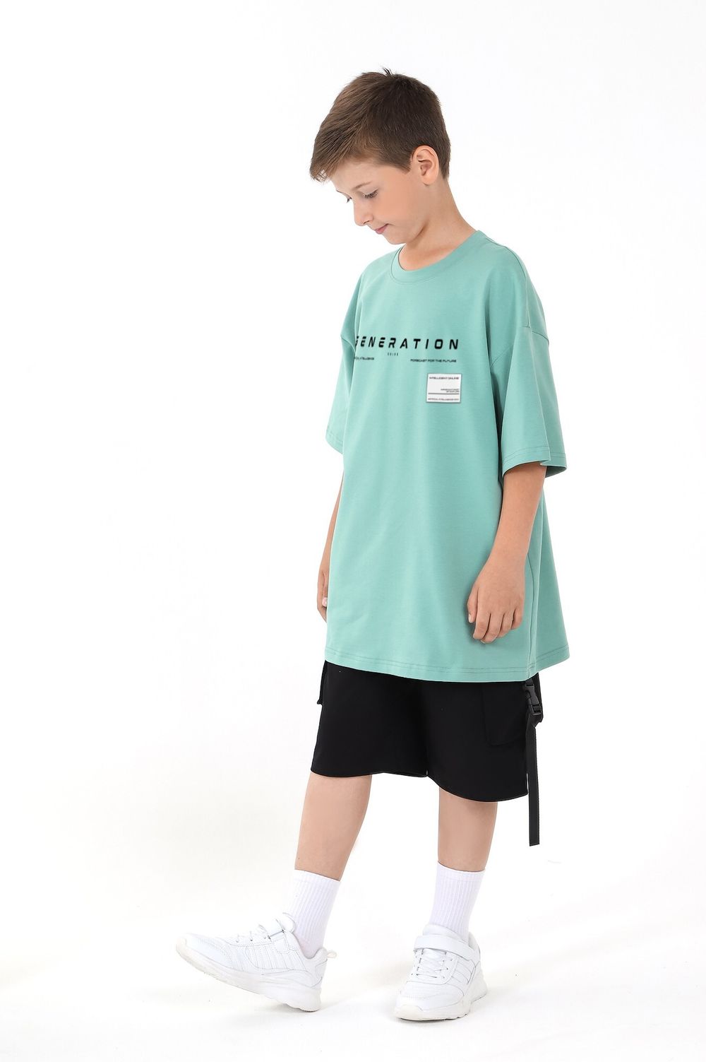 Фуфайка (футболка) для мальчика Леон-1 Виотекс ЗЕЛЁНЫЙ