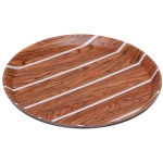 Поднос пластиковый «WOOD» 27,5см белая полоса