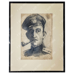 Динес Ю. С. Портрет Берковича. Бумага, карандаш. Саратов, 1942