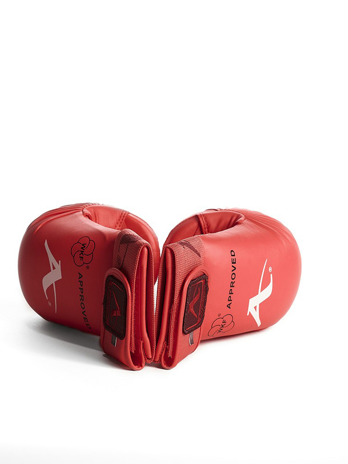 Перчатки накладки для каратэ ARAWAZA красные (одобрено для соревнований)