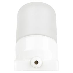 Светильник ЭРА НББ 02-60-002 для бани и сауны керамика/стекло наклонный IP54 E27 max 60Вт белый НПБ400 термостойкий