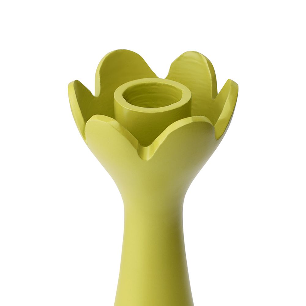 Подсвечник Laminaria, 23 см, лайм