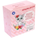 Мочалка детская полипропиленовая в красочной коробке «KARAPPPUZ House», цвет красный, d - 10см,30гр