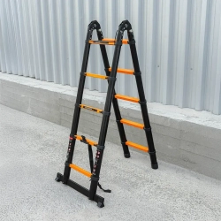 Лестница-стремянка телескопическая алюм. бытовая 1.6+1.6м (5+5 ступ.) ISMA ISMA-UP160-M