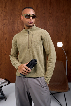 Свитшот Nothomme Blue Monte Stand-Up Collar Checkered Fleece Sweatshirt "Kara Jung Green"