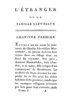 L'Étranger | Antoine-Angélique Chomel