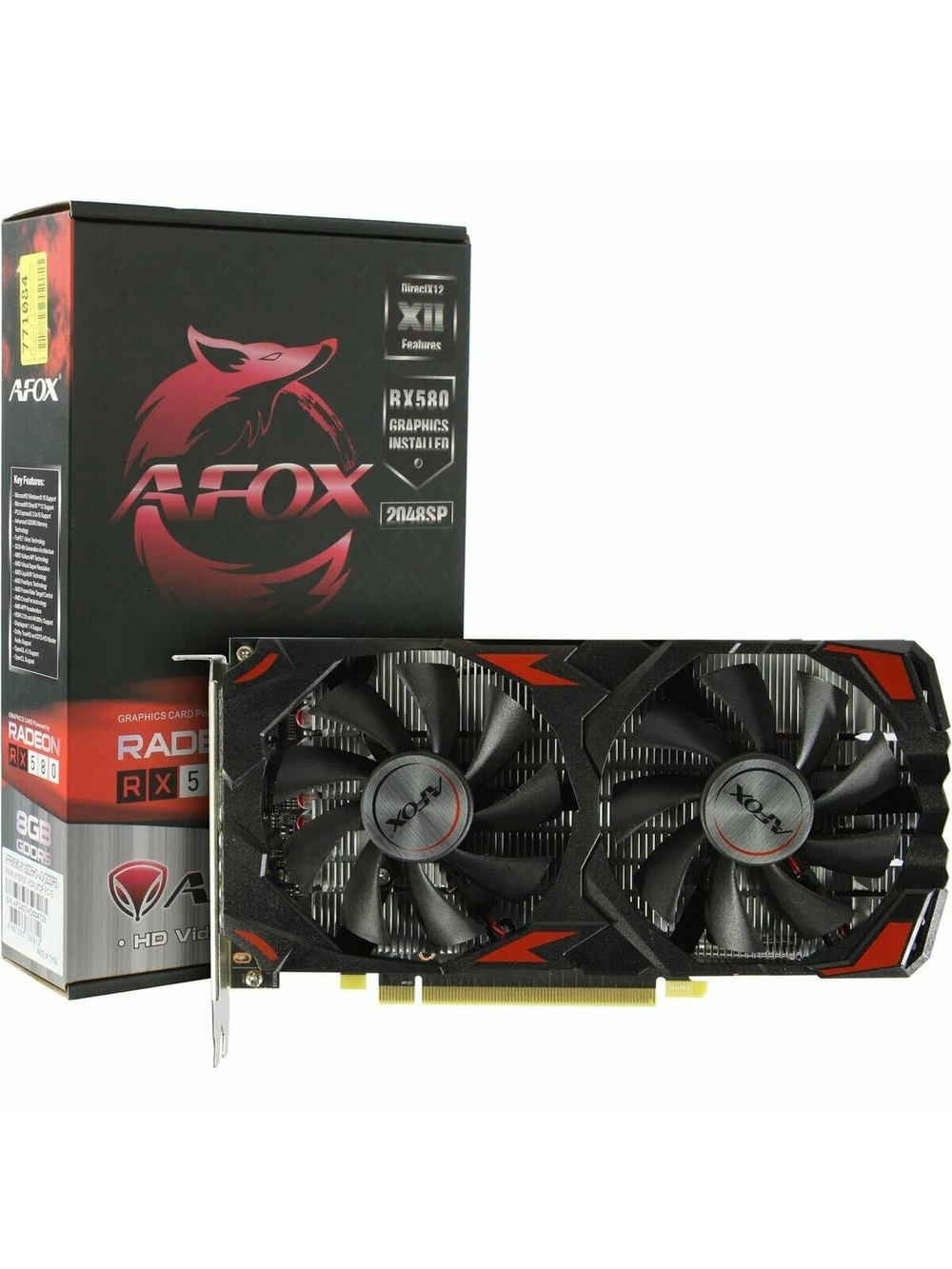 Видеокарта AFOX RX580 8GB GDDR5 256Bit  2xDP/HDMI ATX 2FAN  (AFRX580-8192D5H3-V3) RTL