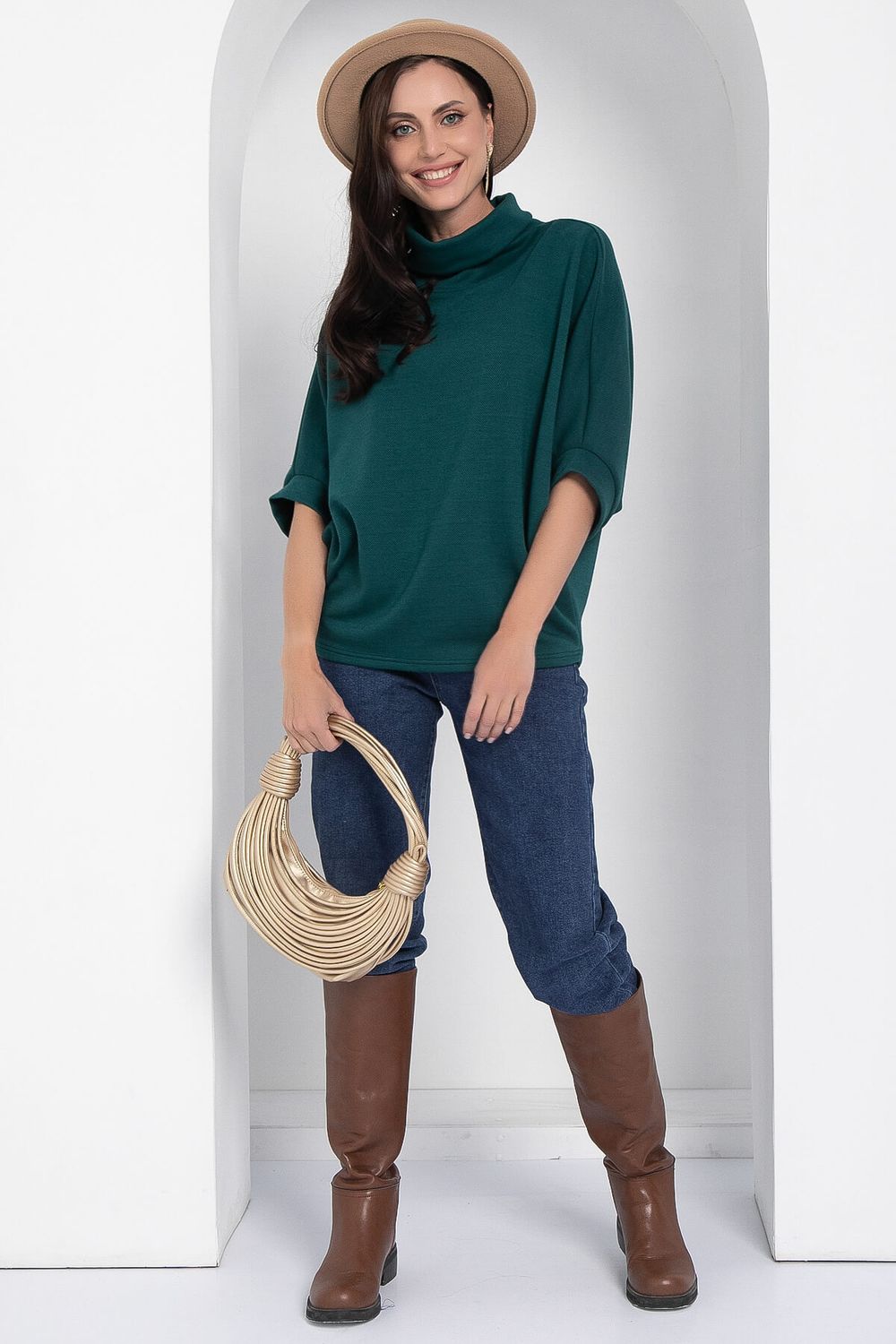 Блуза Барбара (изумрудная) Б12653-12 LT Collection