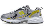 New Balance NB 530 retro sports breathable low-cut casual running shoes for men and women with the same gray and yellow D width