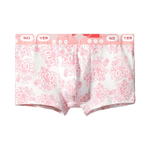Хлопковые трусы-боксеры с принтом на ткани и резинке (Размер: XL) (Цвет: розовый)