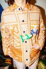 Куртка Soeurs с Вышивкой на Маленьком Кармане / Petrol Jacket оранжевая