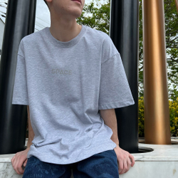 Футболка SPACE OverSize Серый меланж