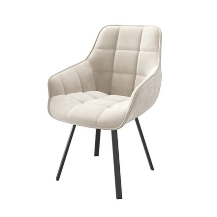 Стул ROMEO, ЧЕРНЫЙ/CREAM LUX b3