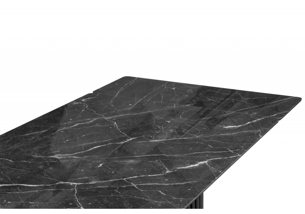 Стол стеклянный Woodville Мален 240x110 дарк, черный