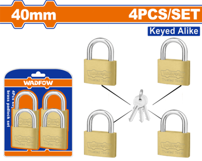 Набор медных навесных замков из 4 шт