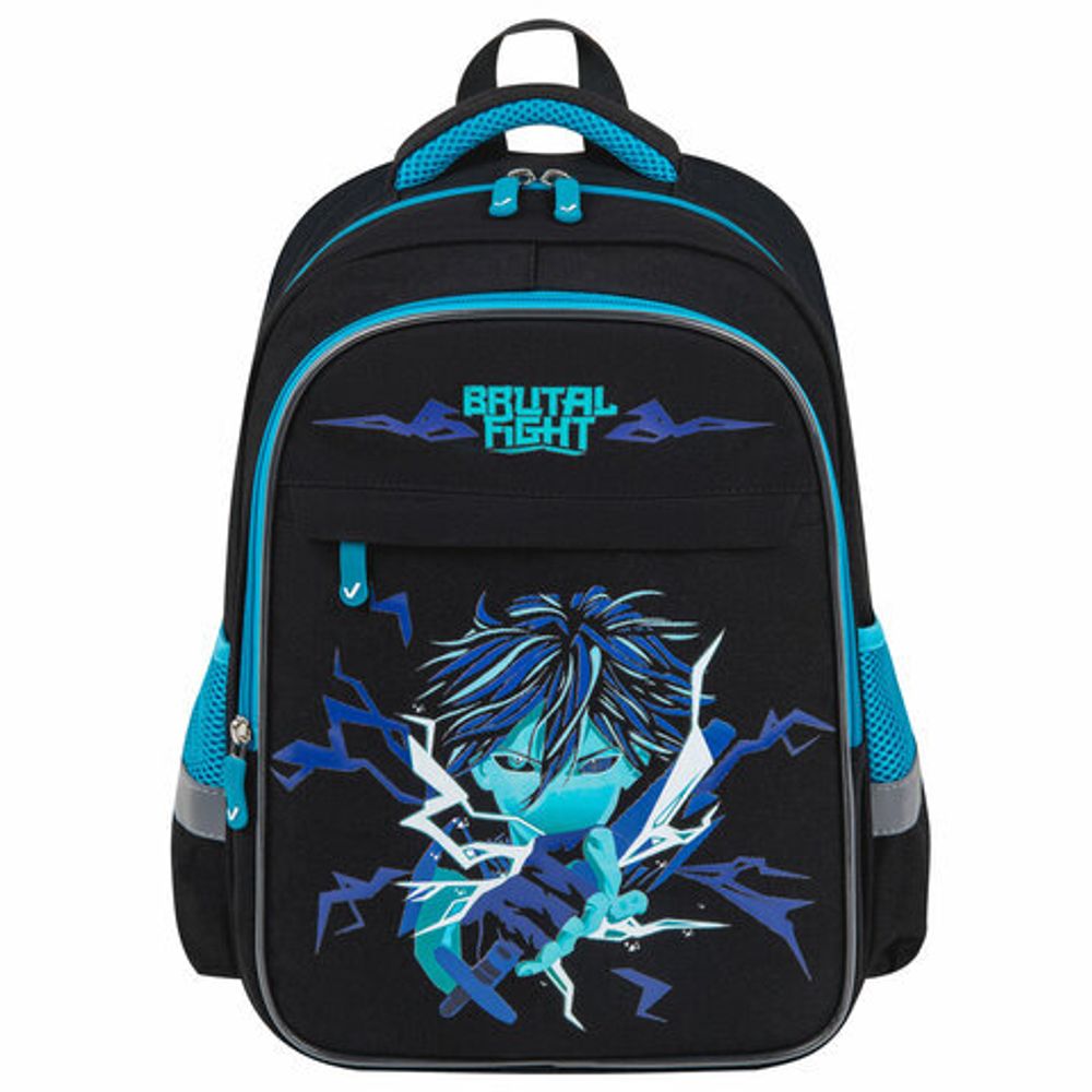 Рюкзак BRAUBERG FAVOUR, 2 отделения, 3 кармана, "Anime fight", 40х29х15 см, 272057