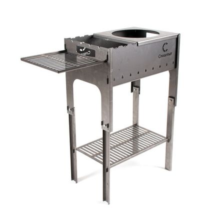 Мангал &quot;Следопыт&quot; складной, 718х310х752, со столиком и подставкой под казан, толщина 2 мм, в сумке