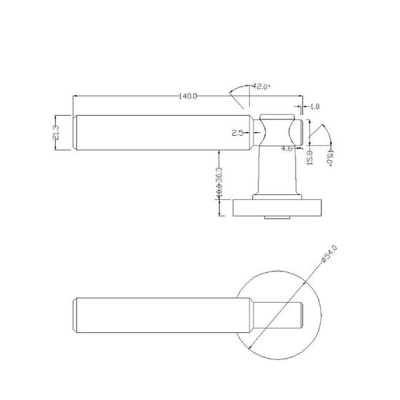 Размеры дверной ручки TROY ZR