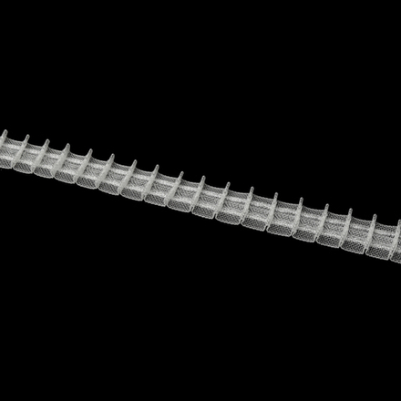 Шторная лента Oz-Is арт. 3959МP коэф сборки 1:2, для французских и австрийских штор, цвет прозрачный (ширина 15 mm)