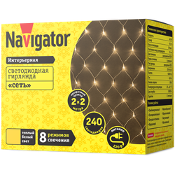 Гирлянда Navigator 61 850 NGF-N01-240WW-12-2x2m-230-TR-IP20