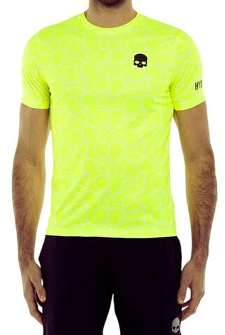 Теннисная футболка Hydrogen Allover Tennis Tech T-Shirt - fluo yellow