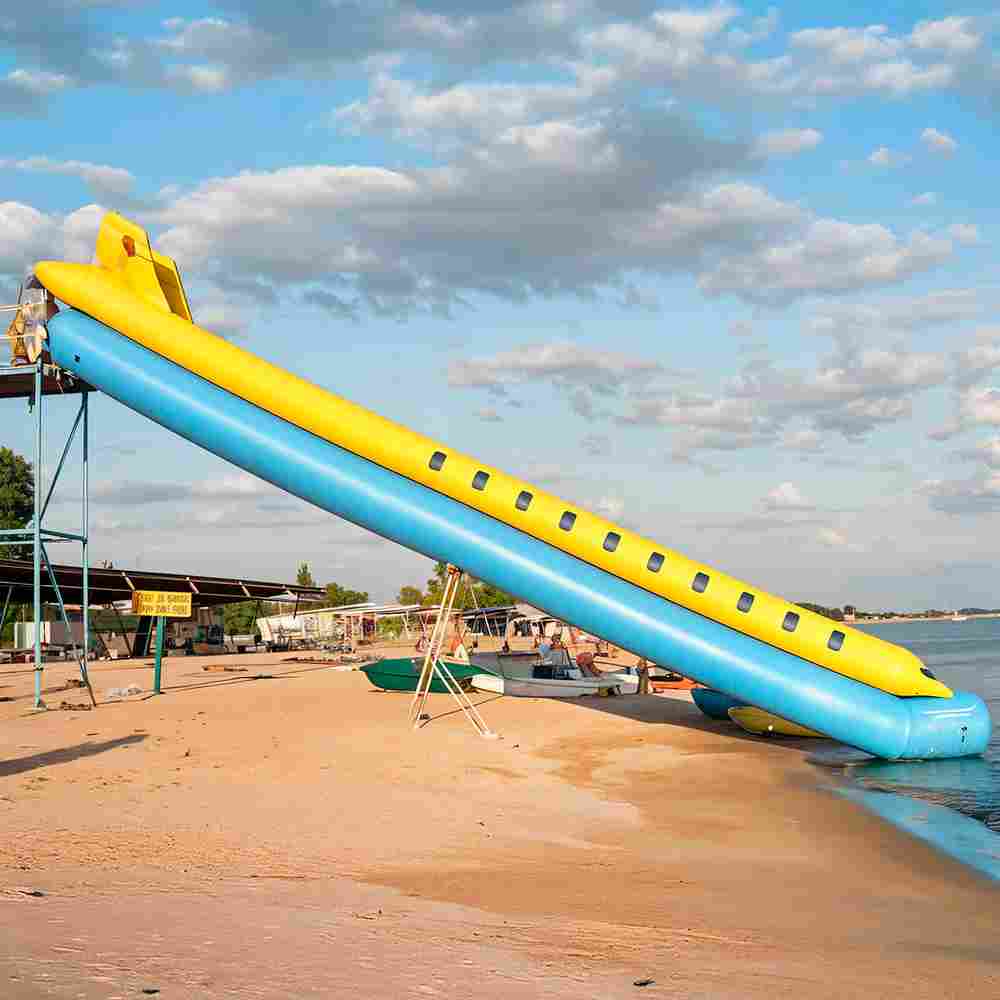 Надувная прямая горка для вышки (опоры) «Стрела», 11.5 м * 2.7 м * 7.2 м