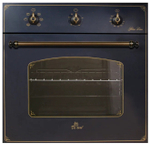 Электрический духовой шкаф DE LUXE 6006.03-062 (черное,ручки латунь)