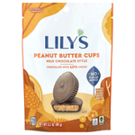 Lily's Sweets, Milk Chocolate Style, чашки с арахисовой пастой, без добавления сахара, 91 г (3,2 унции)