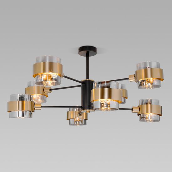 70127/8 / потолочный светильник / черный/дымчатый