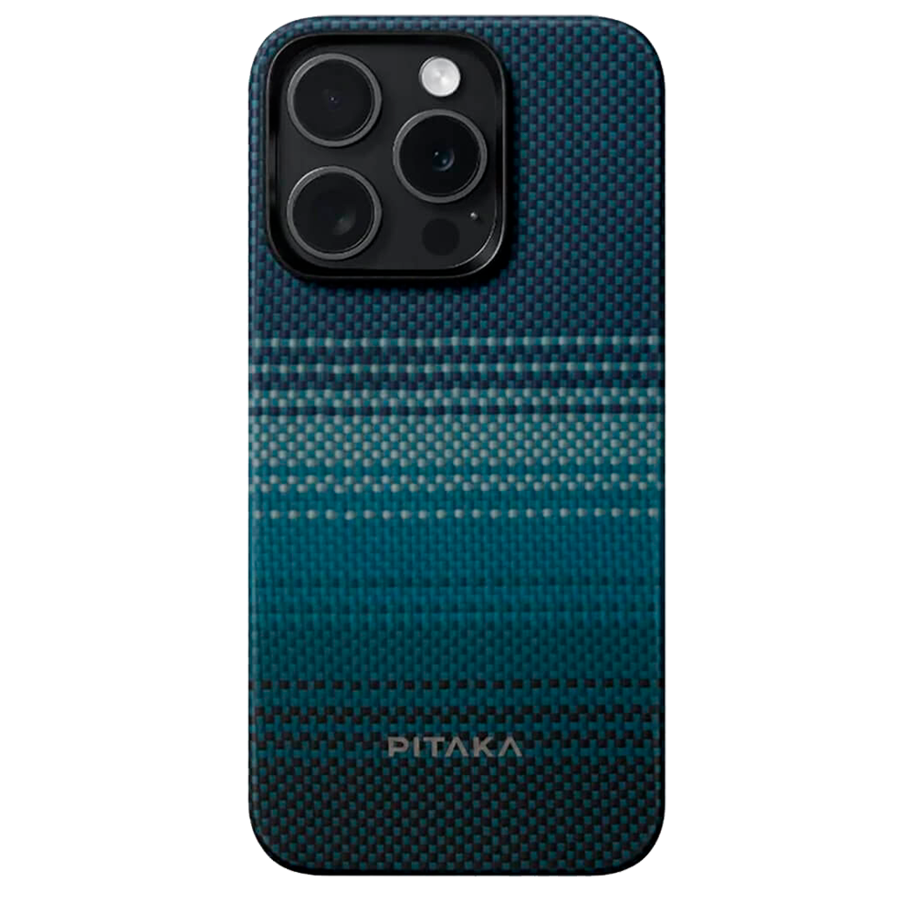 Чехол из арамидного волокна с поддержкой MagSafe PITAKA Fusion Weaving MagEZ Case 5 для iPhone 15 Pro Max, Moonrise (Восход Луны)