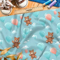 Ткань премиум дюспо летящие медведи