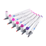 Маркер для скетчинга, двусторонние, Basir, серия "Фиолетовые тона", трёхгранные, 14 мм, спиртовые, 6 шт